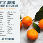 Découvrez la liste des fruits et légumes à consommer pendant le mois de Decembre