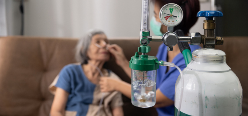 Visite des pharmaciens à domicile chez des patients BPCO.