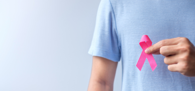 Male breast cancer accounts for 1% of all breast cancer diagnoses